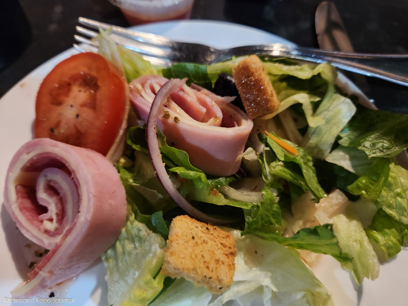 Excellent large Italian salad at Tony's Italian Restaurant.