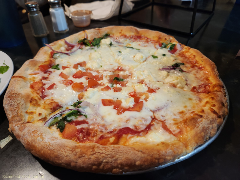 small Mediterranean pizza from Tony's Italian Restaurant