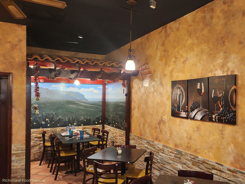 Interior of Tony's Italian Restaurant