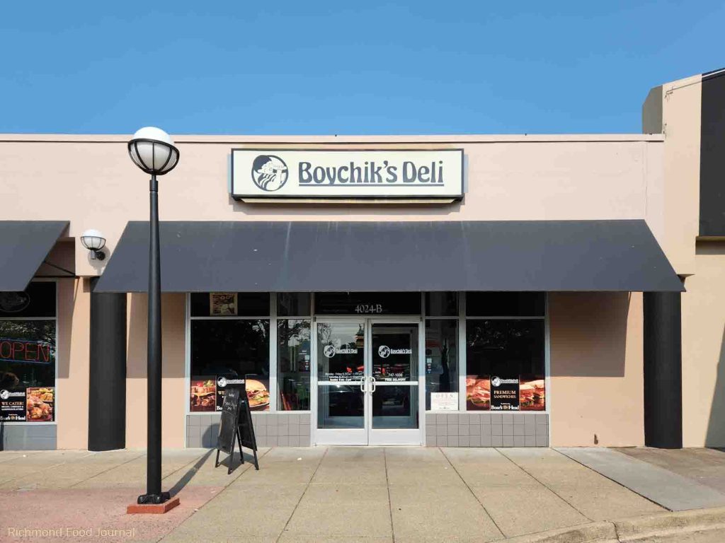 Front entrance of Boychik's Deli.